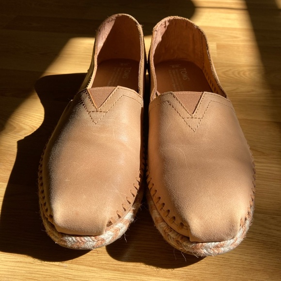 Toms Leather Rope Sole in Honey Tan Leather - Picture 7 of 7